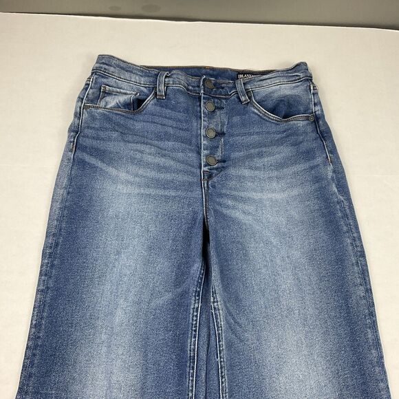 BlankNYC The Chrystie High Rise Cropped Wide Leg Jeans 29 Blue 70s Retro Palazzo - Picture 3 of 14